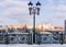 Patriarchal Bridge on the background of the Moscow Kremlin