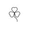 Patrick day, clover, leaf, luck, shamrock icon. Element of Patrick day for mobile concept and web apps illustration. Thin line