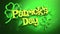 Patrick Day with Irish green shamrocks pattern