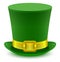 Patrick green hat with gold buckle