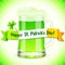 Patrick\'s Day card with pint of green beer