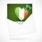 Patrick\'s Day. Irish Flag In The Shape Of A Heart