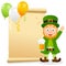 Patrick s Day Parchment with Leprechaun