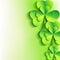 Patricks day background with stylish leaf clover