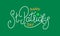 Patricks Day. Happy St. Patrick`s Day lettering card