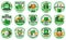 Patricks day holiday badges and symbols