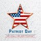 Patriot Day 9.11 digital sign with star onthe raindrop background, vector illustration