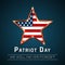 Patriot Day 9.11 digital sign with star. vector illustration