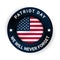 Patriot Day Background with USA Flag and Black Badge Illustration