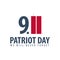 Patriot day emblems or logo. September 11. We will never forget.