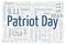 Patriot Day horizontal word cloud.