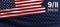 Patriot day. September 11 we will never forget patriot day background. United states flag poster. American torn flag and text on