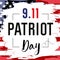 Patriot day USA Never forget 9.11, brush paint poster