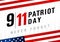 Patriot day USA Never forget 9.11, light striped poster