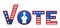 Patriotic 2020 Voting Poster, Vote Template Banner on white