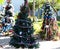 Patriotic christmas tree in fort Myers, Florida, usa