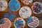 Patriotic decorated cookies