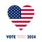 Patriotic design element. Poster, card, banner for United States Vote day. Vector. Presidential Election 2024 in US