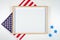 Patriotic Fourth of July, Independence Day theme craft product mockup.