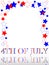 Patriotic frame border 4th july