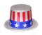 Patriotic Hat with American Flag isolated