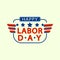 Patriotic labor day logo, flat style