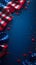 Patriotic Memorial Day Banner with American Flag, Stars, and Stripes, Honoring Military Service on a Dark Blue Gradient