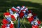 Patriotic Memorial Wreath Close Up