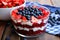 patriotic red, white, and blue fruit salad for 4th of july picnic