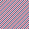 Patriotic red, white, blue geometric seamless pattern. July 4th background in stripes. Pattern in USA flag colors