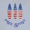 Patriotic Stars And Stripes Feathers Free Spirit