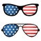 Patriotic sunglasses with american flag