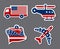 Patriotic Transportation Stickers