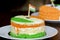 Patriotic Tri-Color Vanilla Sponge Cake. Independence Day or Republic Day Special 15th August India