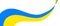 Patriotic of Ukraine flag. Abstract background with yellow-blue ribbon. Ukrainian backdrop with empty space for text. Vector