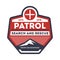 Patrol, search and rescue vintage label