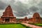 Pattadakal temple complex group of monuments breathtaking stone art with dramatic sky