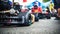 PATTATA,THAILAND-Augus 17: Go Kart  driving racing training  very determined in bira circuit race pattaya on Augus 17,2019 IN THAI