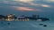 Pattaya City and Sea with suset, Thailand. Pattaya city skyline and pier at suset in Pattaya Chonburi Thailand