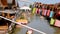 Pattaya Floating Market. Tourist Wooden Boat moving along the Water. Thailand, Asia