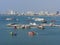 Pattaya scenery with tourists transit onto ferry at Bali Hai pier