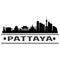 Pattaya Skyline City Icon Vector Art Design