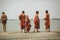 PATTAYA THAILAND - APRIL16,2018 : unidentified group of buddhist
