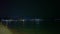 Pattaya Thailand beach at night skyline of city mountain and ocean