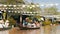 Pattaya, Thailand - December 18, 2017: Excursions for tourists on the floating market. People go boating on a river