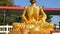 Pattaya, Thailand - December 18, 2017: Golden Buddha ascetic statue in Great Buddha temple complex Pattaya, Thailand