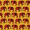 Pattern with abstract elephants