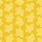 Pattern with abstract spots on a yellow background