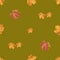 Pattern abstraction leaf yellow maple brown vector