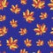 Pattern with b bright maple leaves